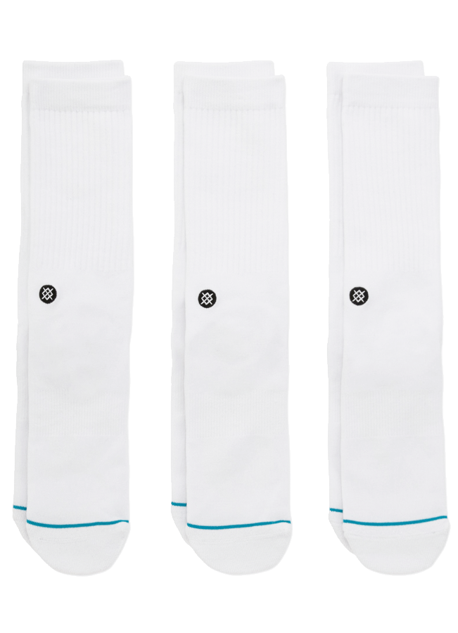 Socks Stance Icon 3 pack - White