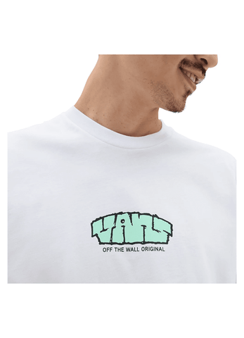 T-shirt Vans Blocked logo - White